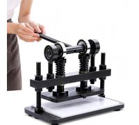 Manual Die Cutting Press Machine, Carbon Steel Hand Press Cutter with Nylon Pad for Leather, Cloth, Paper, Cotton, and Silicone Rubber - Craft Cutting Tool