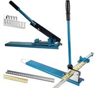Manual DIN Rail Cutter, Double Groove Labor-Saving Cutting Tool with 50cm Ruler, Bench Top Trunking Cutting Machine for Aluminum Alloy, Steel Rails and PVC Trunking