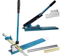 Manual Din Rail Cutter, Double Groove Rail Cutter with Transfer Slider, Bench Top Trunking Cutting Machine for Slotted Steel and Aluminum