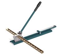 Manual DIN Rail Cutter & Dual Groove Rail Cutting Tool - 50cm/20” Dual-Scale Ruler Sliding Baffle for Steel/Aluminium/Iron Rails, Anti-Slip Handle & Precision Blade