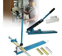 Manual Din Rail Cutter Tool+Bench Top Trunking Cutting Machine, Double Groove Rail Cutter Tool W/ 50CM Ruler,for Cutting Slotted Aluminium and Aluminum Alloy/Steel Rail