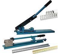 Manual Din Rail Cutter Tool - Bench Top Trunking Cutting Machine with Double Groove and 50CM Ruler, Ideal for Cutting Slotted Aluminium
