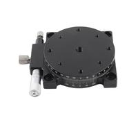 Manual Displacement Platform R Axes Rotating Linear Stage 360 Degree Sliding Table 60mm High Precision Cross Roller Guide Rails Aluminum Alloy for Optical Equipment and Production