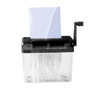 Manual Document Destroyer - Small Paper Shredder | Compact Desk Design | Office Supply Equipment | Security Solution For Adults Students, Teacher Use With Hand Crank