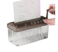 Manual Document Shredder - Manual Turning Cutter, Lightweight Security Device, Compact File Destroyer, Sensitive Record Disposal Safety Equipment | Confidential Safety Office Desk Spaces Solutions Use