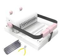 Manual Double Coil Binding Machine with 50 Free Combs, 20-Sheet Punching Capacity, Extended Ruler, Adjustable Pressure, Spiral Binder for Notebooks, DIY Cards, Calendars, Home Office