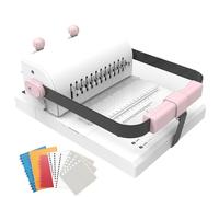 Manual Double Coil Hole Puncher, Double Coil Binding Machine with Full-extension Blade Design, 20 Sheets Capacity, Spiral Book Binder for Notebooks, Diy Projects, Paper Crafting
