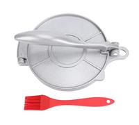 Manual Dough Press, Aluminum Alloy Tortilla and Dumpling Wrapper Machine, Black - Lightweight Durable Design, Effortless Use for Home Cooking (Silver)