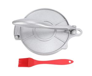 Manual Dough Press, Aluminum Alloy Tortilla and Dumpling Wrapper Machine, Black - Lightweight Durable Design, Effortless Use for Home Cooking (Silver)