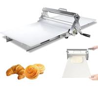 Manual Dough Pressing and Folding Pasta Machine, with 5 Thickness Settings, Food-Grade Stainless Steel, for Homemade Pasta, Pastries, Pie Crusts, Noodles(TYP300)