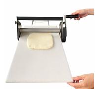 Manual Dough Roller Machine, Compact Stainless Steel Dough Sheeter, Adjustable Thickness for Commercial Use, RS101