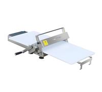 Manual Dough Roller Machine, Stainless Steel Adjustable Thickness, for Bakery Pizza Croissant Making