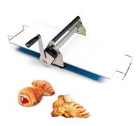 Manual Dough Roller Machine, Stainless Steel Adjustable Thickness for Homemade Pizza, Fudge Crust, Pasta - Easy to Use, Space-Saving Design