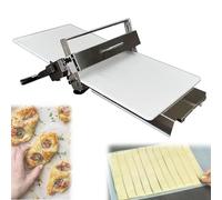 Manual Dough Sheeter, Commercial Folding Maker with Carry Handle, Board, Stainless Steel, Adjustable Thickness Settings Diverse Needs for Home, Table Top Croissants Fondant(300Type)