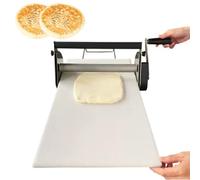 Manual Dough Sheeter, Countertop Dough Roller, Commercial Pasta Maker, Thickness Adjustable 300mm, Stainless Steel, Compact Folding