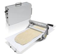 Manual Dough Sheeter | Foldable Stainless Steel Pastry Roller with Adjustable Thickness 0.5-27mm | for Pizza Bakery Croissants & Commercial Home Use (M90*40cm) (S60*30cm)