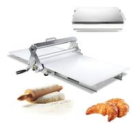 Manual Dough Sheeter for Croissants, Adjustable Thickness Hand Crank Roller, Ideal for Commercial and Home Baking