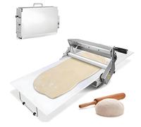Manual Dough Sheeter Machine, Adjustable Thickness for Pizza, Pastry, Croissants & Fondant, Tabletop Design for Home or Commercial Use