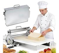 Manual Dough Sheeter Machine, Automatic Commercial Pizza Press, Foldable Stainless Steel Dough Roller for Bread, Marzipan, and Puff Pastry