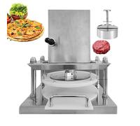Manual Dough Sheeter Machine Electric Non-Stick Pizza Crust Press Stainless Steel Pastry Press Easy to Clean for Pizzerias and Fast Food Restaurants 22cm Diameter