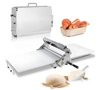 Manual Dough Sheeter Machine, Stainless Steel Folding Dough Press for Croissant, Pastry, Danish, Bakery, Puff Pastry, Pizza Rolling, Professional Bakery Equipment