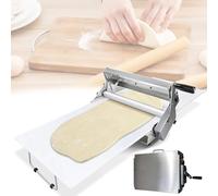 Manual Dough Sheeter Machine, Stainless Steel Hand-Cranked Roller for Bakery, Pizza, and Croissants, Easy to Clean