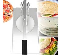Manual Dough Sheeter Machine, Stainless Steel Pizza Dough Press with Extended Boom, Adjustable Thickness, Smooth Surface, Easy Clean for Restaurant Kitchen Home
