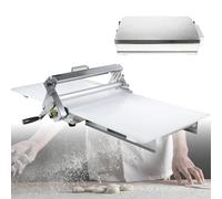 Manual Dough Sheeter Machine with Large Board, Adjustable Thickness for Commercial Bakery and Pizza Making