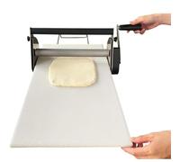 Manual Dough Sheeter, Manual Dough sheeter, Folding Pizza Dough Press Machine, Stainless Steel Table top Pasta Roller, Thickness Adjustable, for Bakery, Pizza, Croissant, Commercial & Home U