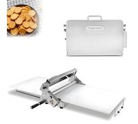 Manual Dough Sheeter - Stainless Steel Folding Dough Sheeter with Adjustable Thickness for Bakery, Pizza, and Croissants(Commercial)