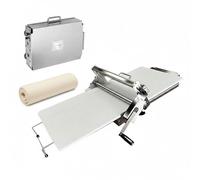 Manual Dough Sheeter with 10-Speed Quick Adjustment, 0.5-25mm Folding Pastry Roller, Stainless Steel Croissant Laminator & Pizza Press for Home Bakery(A)