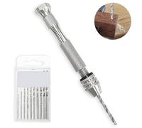 Manual Drilling Kit, Pin Vice Mini Drill Set For Resin Casting Molds, Hobby Drill Containing 0.8-3mm Twist Bits, Small Manual Drill For Crafts Workshop Diy