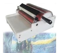 Manual Drum Carder, 20cm Wool Carding Machine with 90 TPI Needles, Sturdy Alloy for Smooth Color Mixing & Uniform Fiber Preparation for Fiber Artists