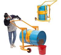 Manual Drum Lifter Truck with Self-locking Buckle, 660lbs Capacity for Safe Lifting, Handling, Turning, and Dumping, Single-player Operation