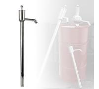 Manual Drum Pump, Liquid Transfer Pump with Collapsible Discharge Hose for Motor Oil, Kerosene, Fuel, Various Liquids, 70.5 cm Reach