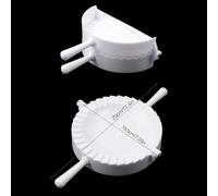 Manual Dumpling Maker Large Red PP Dough Press for Pierogi Ravioli Empanada - Easy Seal Gyoza Tool Kitchen Gadget((White))