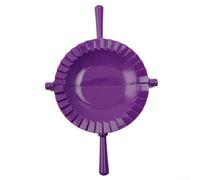 Manual Dumpling Maker Large Red PP Dough Press for Pierogi Ravioli Empanada - Easy Seal Gyoza Tool Kitchen Gadget((Purple))