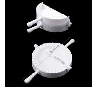 Manual Dumpling Maker Tool Red Plastic Press for Pierogi Gyoza Empanada Pot Stickers Easy Use Kitchen Gadget 19cm((White))