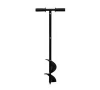 Manual Earth Auger Bit with Handle Handheld Spiral Digger for Garden Planting Loosening Soil Orchard Use Cast Steel Wear- Wing Connection Easy Installation Dig Design and Effort Saving
