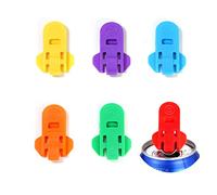 Manual Easy Can Opener, 6 Pack Colorful Soda Beer Can Opener & Beverage Can Cover Protector, Premium Plastic Shields Can Openers for Pop, Coke, Beer, Soda, Drink Aluminum Beverage