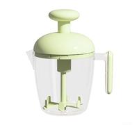 Manual Egg Beater 15x19x9cm with Built-In Mesh Filter for Foam-Free Mixing, Ergonomic Hand-Push Design for Home Kitchen Use, Easy to Clean Detachable Parts(Green)