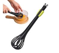 Manual Egg Beater | 2 in 1 Kitchen Mixer Tong - Hand Mixing Whisk | for Baking Kitchen Cooking Restaurant Barbecue Pancake Coffee Milk Eggs Noodles Pasta