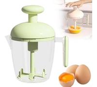 Manual Egg Beater Hand Push Whisk Rotary Mixer(Green)