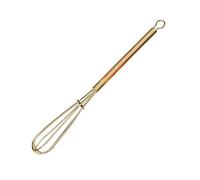 Manual Egg Beater Whisk Stainless Steel Hand Mixer for Flour Cake Egg White Frother Kitchen Baking Tool with Hook(Golden)