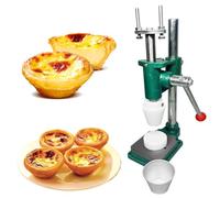 Manual Egg Tart Press Machine, Hand Operated Pastry Shell Former, Metal Dough Mould Tool for Baking Tarts, Pies, and Waffle Cups