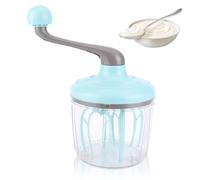 Manual Egg Whisk, Plastic Hand Crank Egg Beater Hand Push Whisk Blender Small Egg Beater Whisk Egg Beater Blender Rotating Hand Push Mixer Stirrer for Home Milk Frother