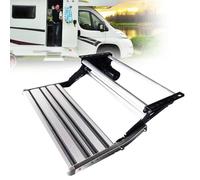 Manual/Electric Retractable RV Steps, 330 LBS Load Capacity, 1step/2 Steps Folding Trailer Non-Slip Steps for RV Van Motorhome Travel Trailer, RV Door Entry Step SingleLayer-ElectricWithLight