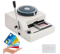 Manual Embosser Machine for Dog Tags, 72 Characters, Adjustable Spacing, Aluminum Code Stamping Tool for Metal ID Tags and Keychains