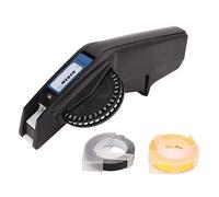 Manual Embossing Label Maker, Clear Number and Letter Design, One-Hand Operation, Durable ABS