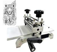 Manual Engraving and Printing Press Machine for Wood, Copper Plate Etching and Embossing, Press Tool for Artists Studios and Crafts, 30x17cm Print Area